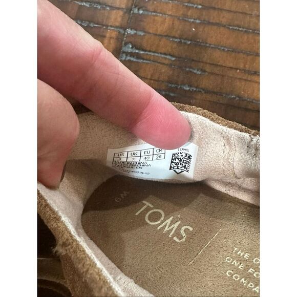 Tom’s Olivia ballet flats 9 Amber suede brown - Picture 7 of 7